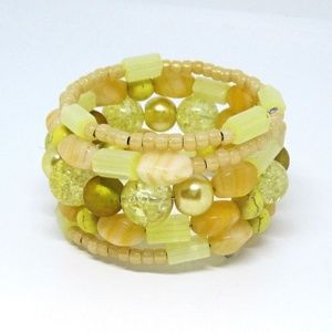 Lemon Meringue Yellow Stacking Bracelet
